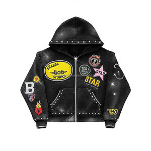 Custom French Terry Heavyweight Oversized Pullover <b>Hoodie</b> Digital Printing Acid Wash Sun Fade <b>Men's</b> Pink and <b>Red</b> <b>Hoodie</b> - Product Image 2