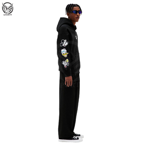 High Quality 100% Cotton-Fleece Customized Puff Printing <b>Oversized</b> Hooded <b>Hoodie</b> <b>for</b> <b>Men</b> Winter Season - Product Image 4