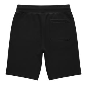 Shorts en molleton noir pour homme 100% coton biologique de luxe pré-rétréci certifié GOTS Premium confortable coupe classique - Product Image 2