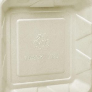 Molded Fiber Clamshell Disposable Lunch Box Convenient Take-Out <b>Containers</b> - Product Image 2