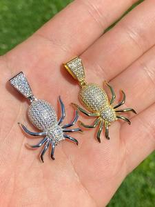 925 Starling Silver Pendant Rodio Moissanite Diamond Jewelry Tarantula Spider Iced Moissanite colgante Joyería personalizada - Product Image 4