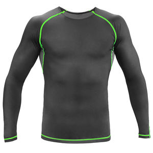Men's MMA Kickboxing Rash Guard <b>Long</b> <b>Sleeve</b> <b>Compression</b> <b>Shirt</b> Anti-UV Breathable Eco-Friendly Spandex/Cotton 180g Digital Print - Product Image 4