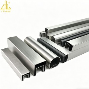 Perfil de Pasamanos <span class=keywords><strong>en</strong></span> U de Aluminio 6063-T5 para Barandilla de Escalera, Balaustrada de Vidrio, Baranda de Balcón, Extrusión de Aluminio - Product Image 2