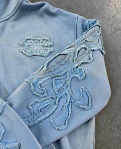 Sudadera con Capucha de Moda Urbana para Hombre, Estilo Hip Hop, con Pedrería, 100% Algodón, Sudadera Brillante de Invierno, Venta al por Mayor - Product Image 5