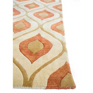 Alfombra de lana y viscosa anudada a mano Azalea Ivory, diseño geométrico rectangular para decoración del hogar, sala de estar, pasillo, gran alfombra de yute. - Product Image 4