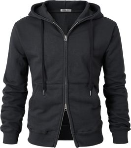 Sweat à capuche zippé 100% coton doublé, lavé à la pierre, imprimé numérique, broderie 3D - Product Image 2