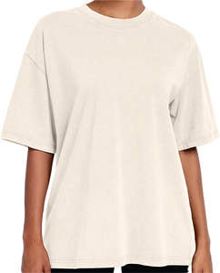 Camiseta de algodón 100% para hombre, corte holgado, estampado de punto pesado, manga corta, estilo bordado para ropa informal - Product Image 1