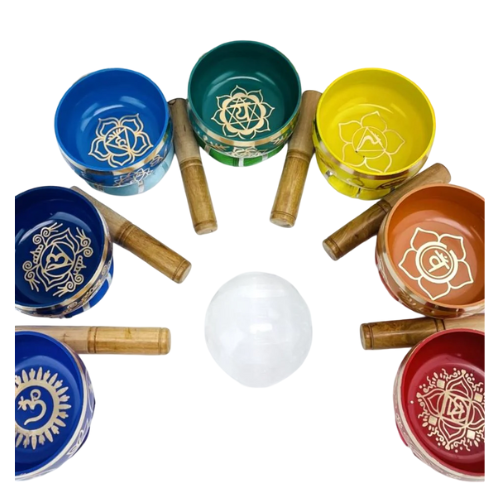 7 Chakra Tibetan Brass Singing Bowl Handcrafted Meditation Tool Energy Balancing Baptism Anniversary Occasions Contemporary