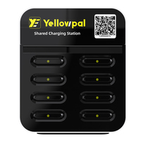Estación de Alquiler de Baterías Inteligente LED de 8 Ranuras para Baterías de Litio-Polímero con Sistema de Pago POS USB y Solución de Carga Rápida de 45W
