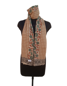 Étoles coton Bagru bloc imprimé sarong/écharpe colorant naturel à base de plantes respirant - Product Image 1