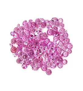 2,5 мм 3 мм Круглый Алмазный ограненный драгоценный камень 100% натуральный розовый сапфир оптом поставщик из Индии