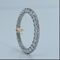 Stock en gros Lunette de montre en acier inoxydable 36 mm avec diamants, Cadran de luxe en moissanite, Accessoire, Logo personnalisé, Modèle Mantra Diamond 001