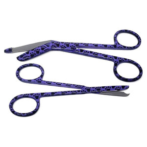 Ciseaux à bandage d'infirmière 5.5 "et ciseaux à point de suture 4.5" Lot de 2 pattes violettes en acier inoxydable Design - Product Image 1