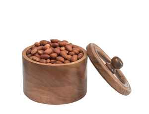 Premium Handmade Custom Wood Herbs Spice Salt Sugar <b>Bowl</b> Trendy Natural Wooden Box <b>with</b> Plastic Top <b>Lid</b> Party Luxury - Product Image 3