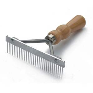 หวีเข็มแบบใช้ซ้ำได้พร้อมด้ามไม้เครื่องมือตัดแต่งสองด้านสำหรับเสื้อโค้ทหนาในม้าวัวและสัตว์เลี้ยงในฟาร์ม - Product Image 6