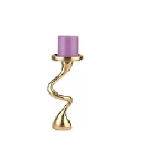 Soporte de vela ecológico hecho a mano de aluminio Vintage adornado, detalles artísticos para velas románticas, ambiente navideño - Product Image 1