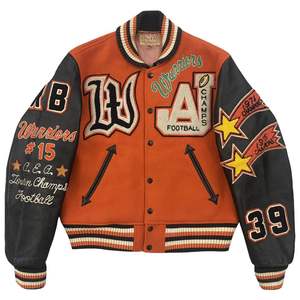 Unisex Custom Logo Varsity <b>Jacket</b> for University Sports Teams Baseball Collar <b>Jackets</b> for Spring Men's Blank Letterman <b>Jacket</b> - Product Image 1