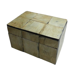 Boîte de rangement de bijoux rectangulaire de style vintage fait à la main boîte à bijoux décorative polyvalente pour femmes - Product Image 1