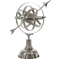 Décoratif nautique armillaire métal artisanat cadran solaire nautique sphère armillaire globe avec base en marbre à vendre