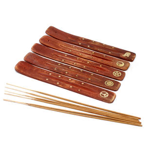 Traditional Eco-Friendly Sheesham Wood <b>Incense</b> <b>Stick</b> <b>Holder</b> Ash Catcher for Meditation Yoga Spiritual Aromatherapy Religious - Product Image 1