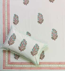 ปลอกผ้านวมพิมพ์ลายด้วยมือจากนักออกแบบสุดหรูปลอกผ้าฝ้าย100% ขนาดควีนไซส์3ชิ้นปลอกผ้านวม - Product Image 1