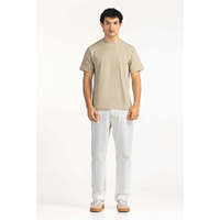 T-shirt uni pour homme en jersey 100% coton, manches courtes, col rond, décontracté, respirant, coupe classique, 320g, fabricant OEM ODM