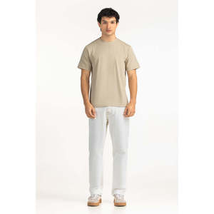 Camiseta de Hombre 100% Algodón, Lisa, Manga Corta, Cuello Redondo, Casual, Transpirable, Corte Regular, 320g, Fabricante OEM ODM, Proveedor Mayorista - Product Image 6