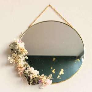 กระจกติดผนังโลหะแบบทันสมัยดีไซน์ดอกไม้ทำมือกระจกกาวคุณภาพสูงสำหรับงานแต่งงาน - Product Image 6