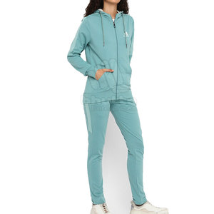 Ensemble de survêtement pour femme, couleur unique, simple, uni, respirant, grande taille, mode, coton/polyester, personnalisé, séchage rapide, automne - Product Image 1