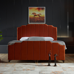 Juego de cama de diseño moderno de lujo, Base de cabecero de colchón, sistema otomano hidráulico, banco, mesita de noche, tamaño individual King Queen Twin - Product Image 2