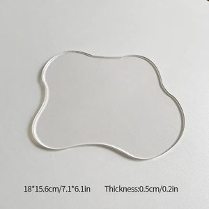 Sous-verre en plastique acrylique transparent personnalisé, écologique, prix d'usine 2025, protection élégante pour vos - Product Image 2