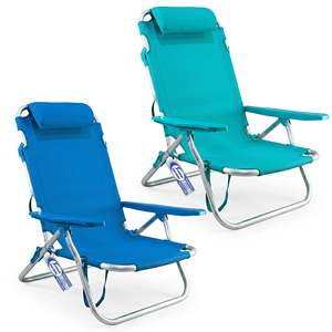 Sedia da Regista Pieghevole in Alluminio, Comoda e Leggera, con Tessuto Oxford e Texilene, Stile Costiero per Spiaggia e Parco - Product Image 1