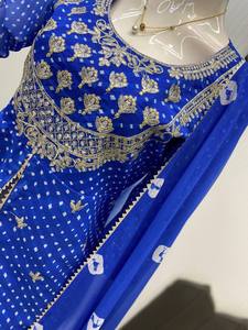 PARA ESTA PRÓXIMA TEMPORADA DE RAKHI THEEJ SAVAN NAVARATRI NUESTRA EXCLUSIVA IMPRESO GEORGETTE COSTADO COMPLETO LEHENGA CHOLI - Product Image 6