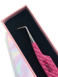 Pinzas Profesionales Antiestáticas de Acero Inoxidable con Punta Serrada para Extensión de Pestañas, Agarre de Diamante, Logotipo Personalizado, Lisas/Serradas - Product Image 6