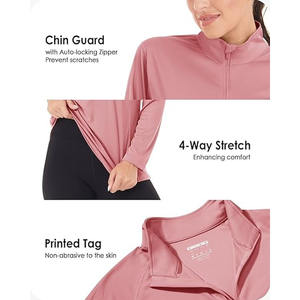 Pull-over unisexe personnalisé à quart de fermeture éclair pour femmes molleton de polyester demi-fermeture éclair sweat-shirt élégant grande taille ensemble de jogging pour l'été - Product Image 2