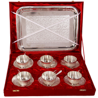 Cajas de Regalo de diwali para boda, regalo de plata y oro plateado, indio, grande