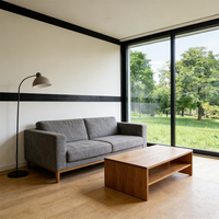 Maison modulaire préfabriquée de luxe, design moderne, maison conteneur avec panneaux isolés, installation rapide, aménagement personnalisable