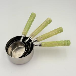 Ensemble de tasses et cuillères à mesurer en acier inoxydable poli miroir de qualité supérieure pour la cuisine et la pâtisserie - Product Image 4