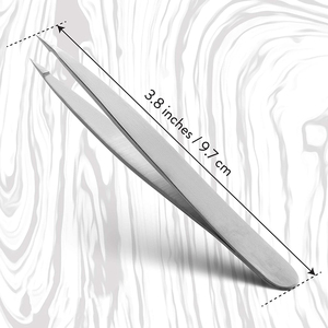 100% marteau en acier allemand forgé pince à épiler à pointe inclinée pointe pointue pince à épiler sourcils et poils incarnés - Product Image 3