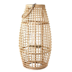 Juego de 2 Faroles de Mimbre Natural Tejidos a Mano, Decoración para el Hogar, Portavelas, Faroles Colgantes Decorativos para Interiores y Exteriores - Product Image 6