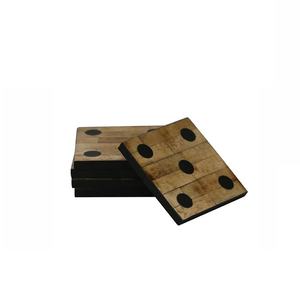 Ensemble de sous-verres en corne de buffle non polie de haute qualité noir marron avec design Ulchayi Style classique 4 pièces pour couleur naturelle - Product Image 5