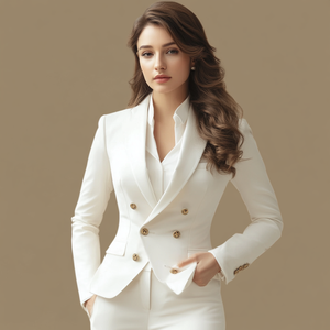 Conjunto de Traje para Mujer, Dos Piezas, Blazer y Pantalones, Ropa Profesional de Negocios, Ropa de Oficina para el Trabajo, Viajes y Conferencias - Product Image 2