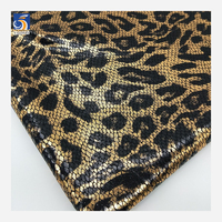 Tissu YX787 en gros, populaire, tricoté, 95% polyester, 5% élasthanne, extensible dans les quatre sens, imprimé serpent léopard, imprimé feuille d'or
