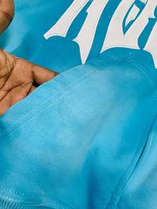 เสื้อฮู้ดซิปผู้ชายแบบเรียบง่าย ปักลาย ขาดๆ ผ้าฝ้ายฟลีซ 100% ลายเรียบ สีซีดแบบโดนแดด เสื้อฮู้ดซิปผู้ชายพิมพ์ลายสกรีน - Product Image 6