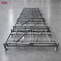 Étagère à pneus pliable à 3 niveaux en acier robuste à flux gravitaire |   Étagère à pneus empilable anti-rouille |   Fournisseur de conteneurs industriels
