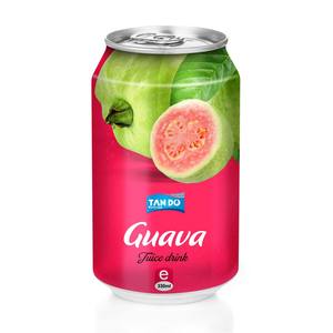 Vente en gros canette saine Halal de 330ml en aluminium boisson gazeuse saveur mixte jus de goyave eau purée de fruits à base de sucre marque privée - Product Image 4