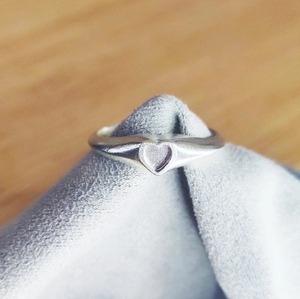 2025 alta calidad elegante sólido genuino 925 plata esterlina corazón 5mm Pinky Signet anillo para hombre grabado DIY joyería artesanía Base - Product Image 2