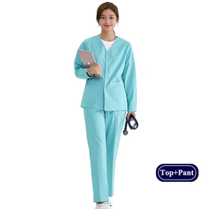 Uniforme d'hôpital unisexe personnalisable gommage ensemble toile tissu pour hommes et femmes - Product Image 6