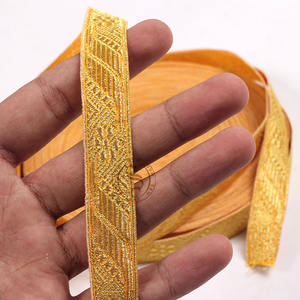 Ribete de Trenza Dorada Estrecha con Patrón Chevron para Uniformes Marítimos |   Ribete Dorado de Encaje para Uniformes Ceremoniales - Product Image 2