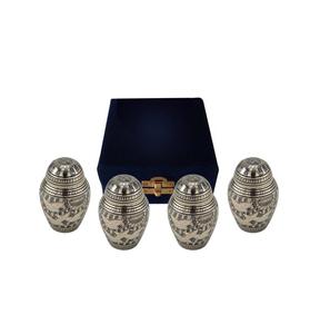 Traditional Design Brass <b>Keepsake</b> Cremation Urn Engraved With Fancy Velvet <b>Box</b> for Sale Premium Quality Urn - Product Image 4